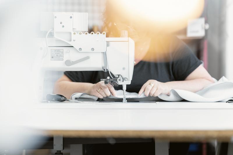 Sewing station in the sewing department